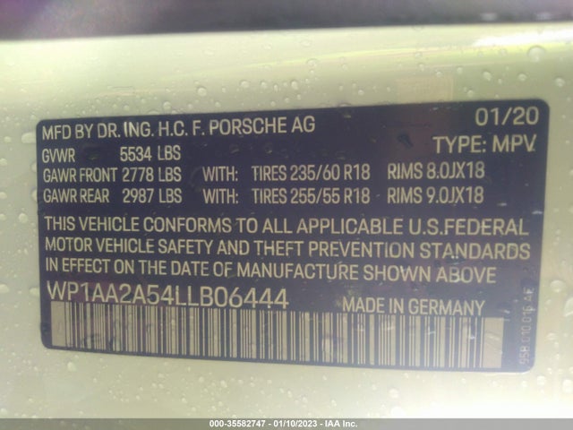 2020 Porsche Macan, VIN: WP1AA2A54LLB06444