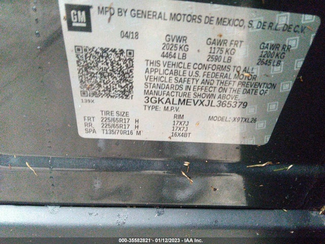 GMC Terrain Sle 2018 3GKALMEVXJL365379 Image 9