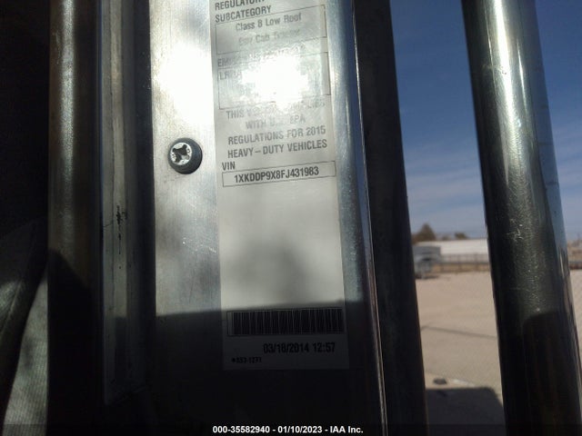 1XKDDP9X8FJ431983 Kenworth Mx/mx-13