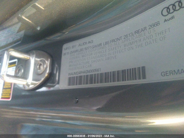 2016 Audi A5, VIN: WAUM2AFH4GN000561