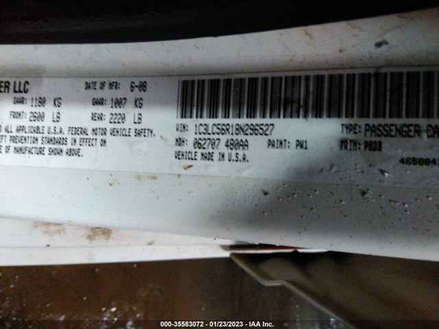 1C3LC56R18N296527 Chrysler Sebring Touring