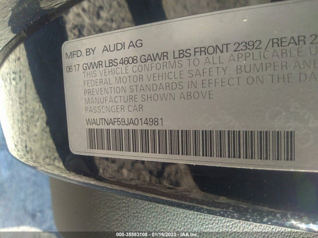WAUTNAF59JA014981 Audi A5 Coupe Premium Plus