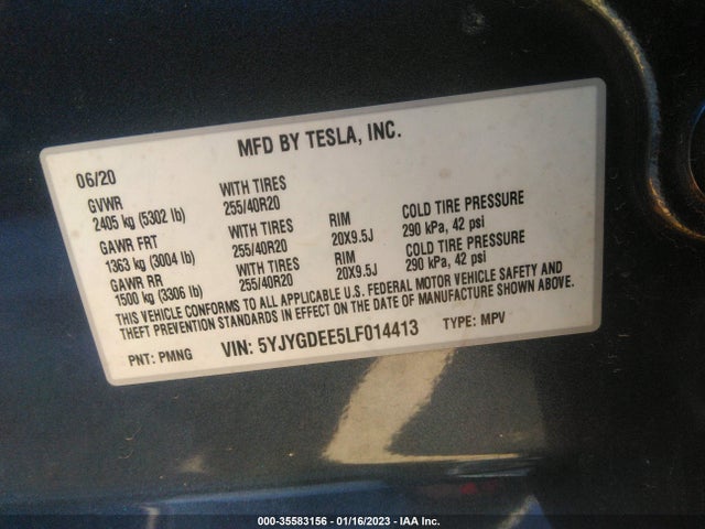 Tesla Model Y 2020 5YJYGDEE5LF014413 Image 10