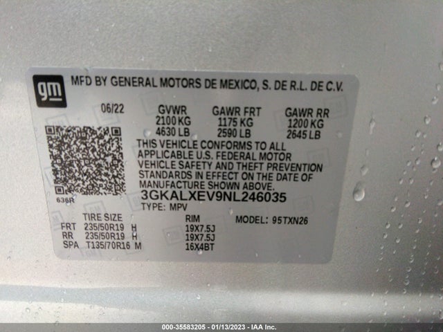 2022 GMC Terrain, VIN: 3GKALXEV9NL246035