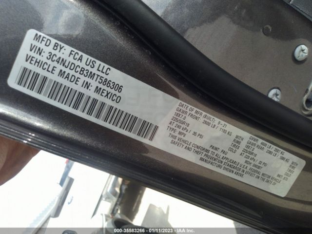 3C4NJDCB3MT586306 Jeep Compass Limited