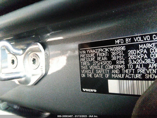Volvo Xc90 Momentum 2019 YV4A22PK3K1468896 Image 10
