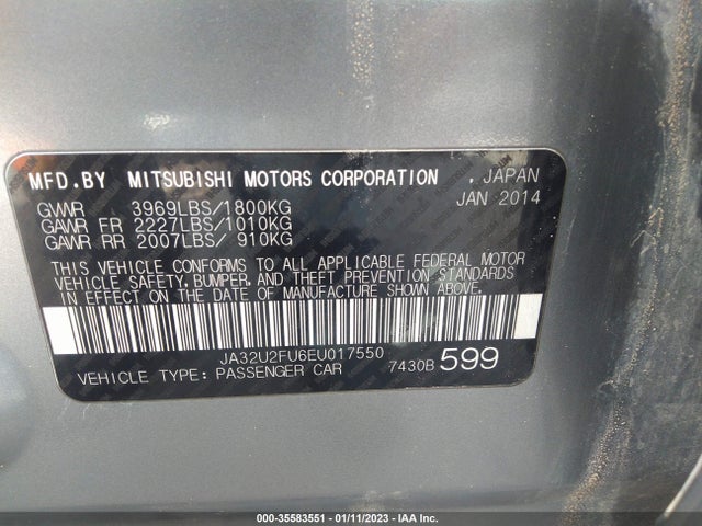 JA32U2FU6EU017550 Mitsubishi LANCER ES