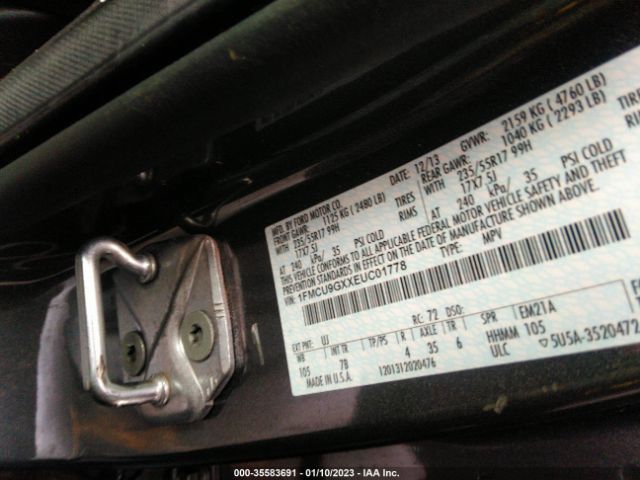 1FMCU9GXXEUC01778 Ford ESCAPE SE