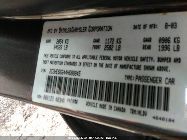 2C3HE66G44H688845 Chrysler 300M