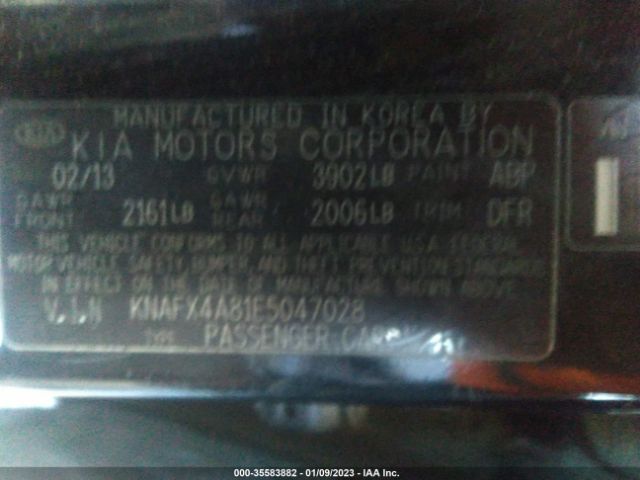KNAFX4A81E5047028 KIA FORTE EX