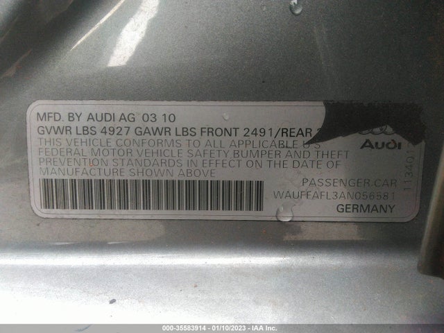 WAUFFAFL3AN056581 Audi A4 2.0t Premium  Plus