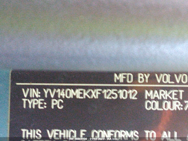 2015 Volvo V60, VIN: YV140MEKXF1251012