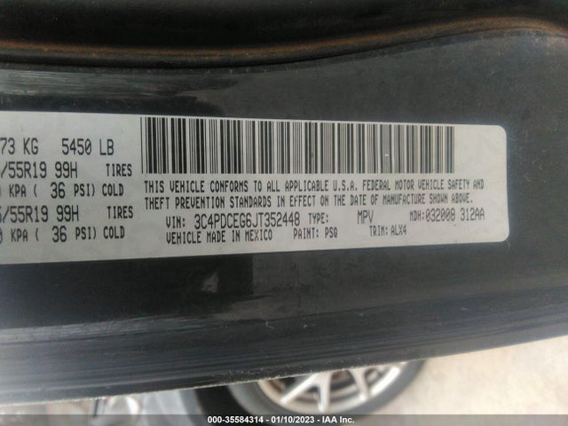Dodge JOURNEY GT 2018 3C4PDCEG6JT352448 Image 9