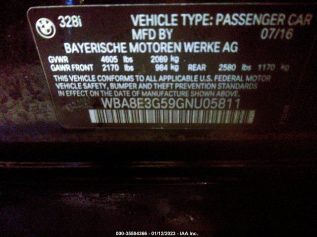 WBA8E3G59GNU05811 BMW 3 Series 328i Xdrive