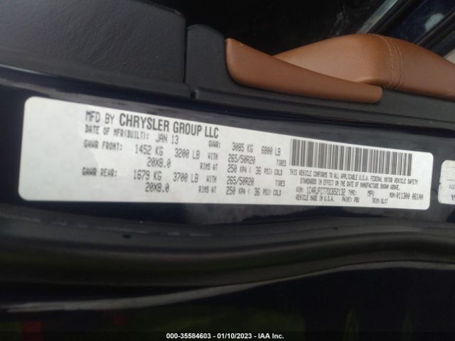 1C4RJFCT7DC652132 Jeep Grand Cherokee Overland