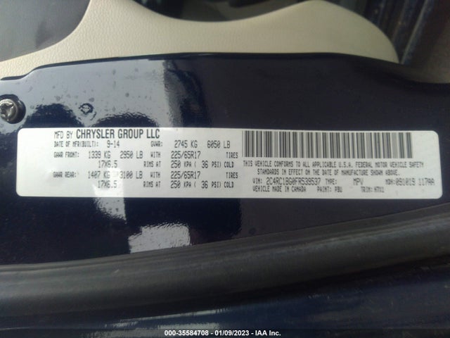 2C4RC1BG0FR539537 Chrysler Town & Country Touring