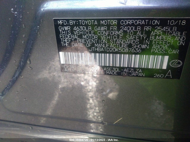 JTHBA1D20K5087636 Lexus Is Is 300