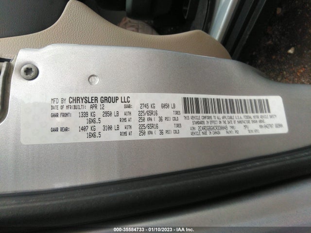 Dodge Grand Caravan American Value Pkg 2012 2C4RDGBG0CR330049 Image 10