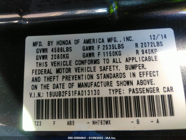 Acura Tlx V6 Tech 2015 19UUB2F51FA013130 Image 9