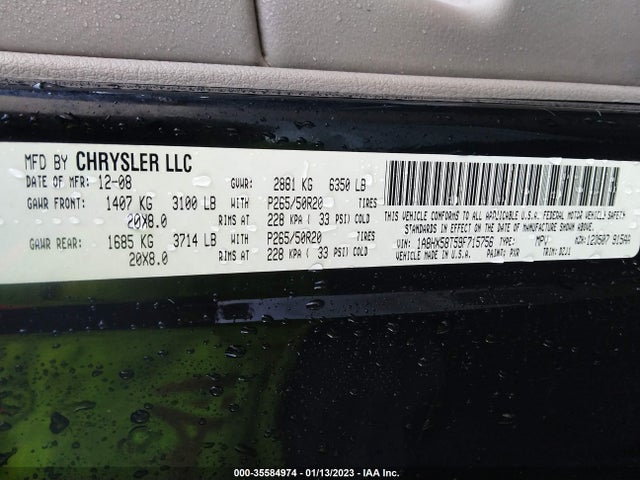 Chrysler Aspen 2009 1A8HX58T59F715756 Image 10