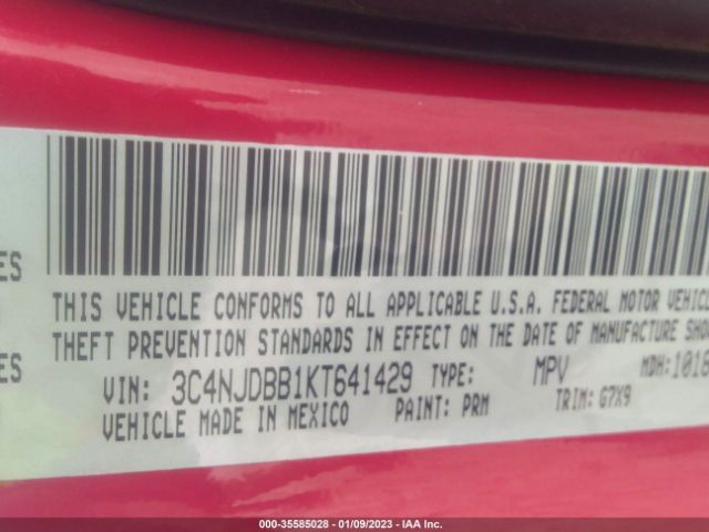 3C4NJDBB1KT641429 Jeep Compass Latitude