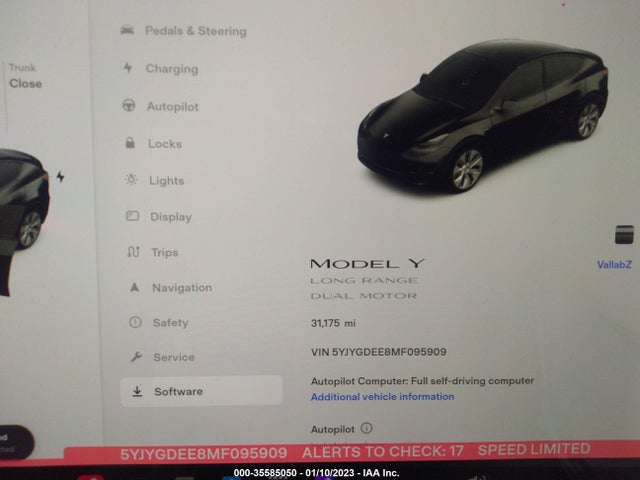 2021 Tesla Model Y, VIN: 5YJYGDEE8MF095909