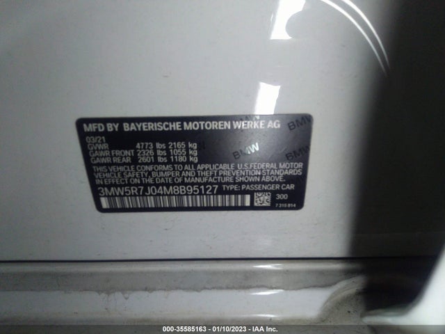 BMW 3 Series 330i Xdrive 2021 аукцион фото