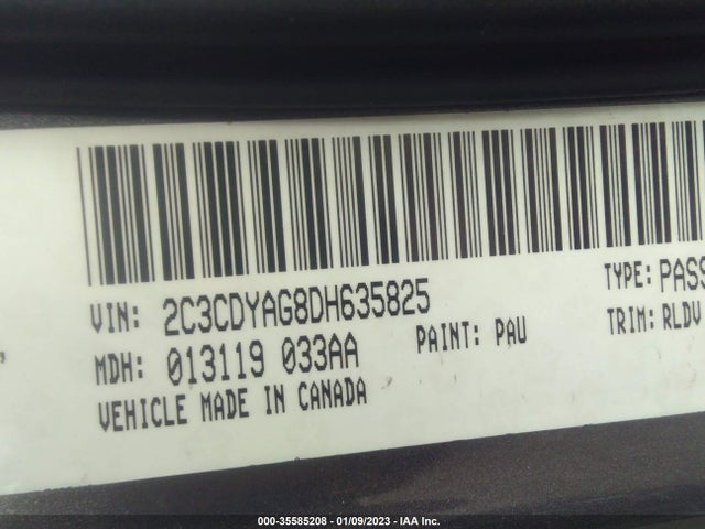 2013 DODGE CHALLENGER RALLYE REDLINE VIN: 2C3CDYAG8DH635825