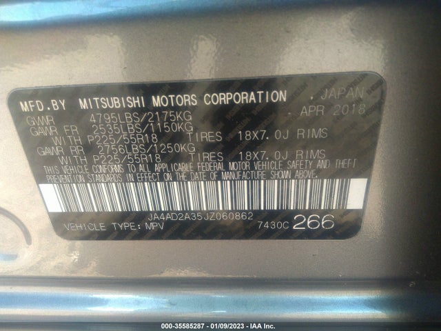 JA4AD2A35JZ060862 Mitsubishi Outlander