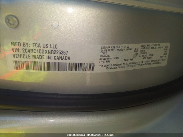 Chrysler Voyager Lx 2022 2C4RC1CGXNR225357 Image 9