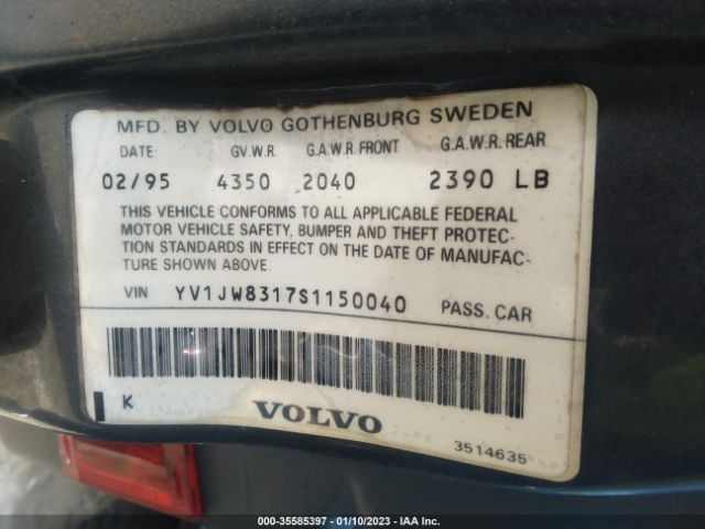 YV1JW8317S1150040 Volvo 940