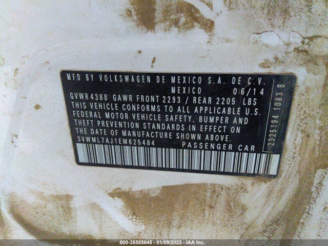 3VWML7AJ1EM625484 Volkswagen Jetta Sportwagen Tdi