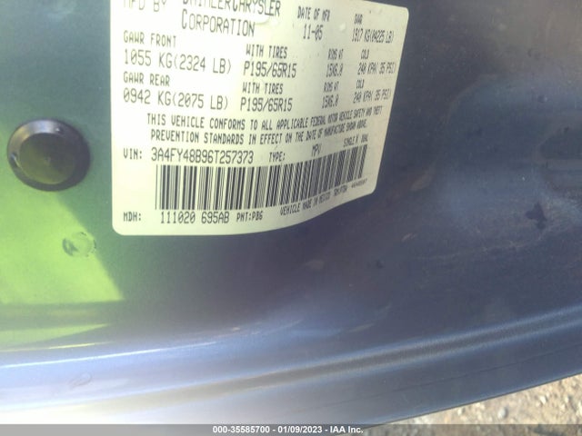 Chrysler Pt Cruiser 2006 3A4FY48B96T257373 Image 10