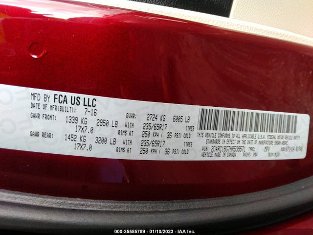 2C4RC1BG7HR539571 Chrysler Pacifica