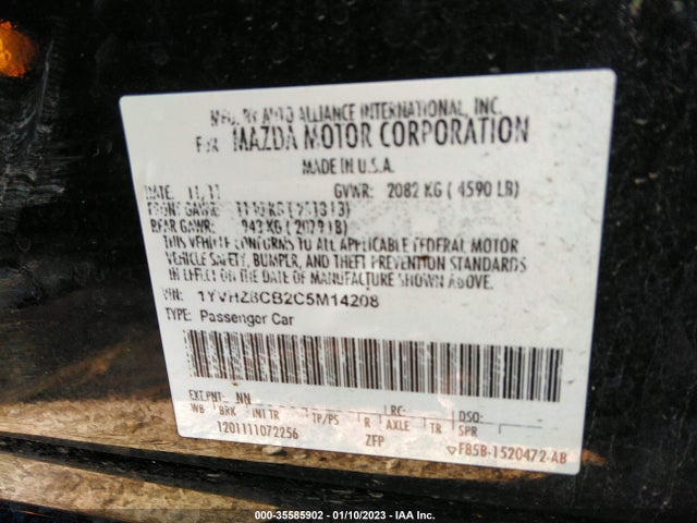 Продаж на аукціоні авто 2012 Mazda Mazda6 S Grand Touring, vin: 1YVHZ8CB2C5M14208, номер лоту: 35585902