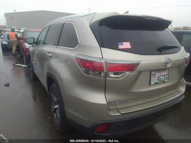 Toyota Highlander Xle 2016 5TDJKRFH5GS235999 Image 3