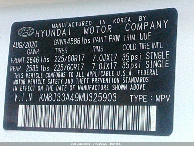 Hyundai Tucson Value 2021 KM8J33A49MU325903 Image 10