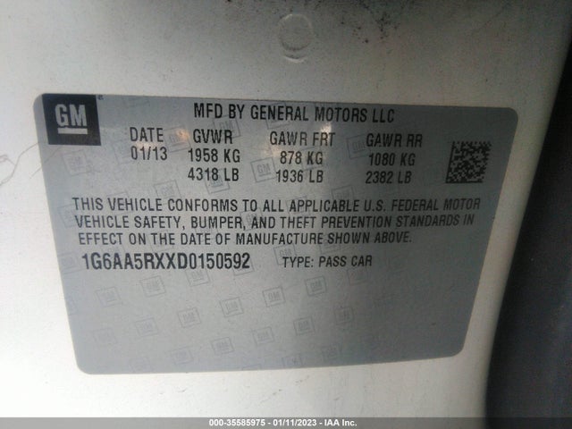 Cadillac ATS 2013 1G6AA5RXXD0150592 Image 10