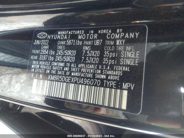 2023 Hyundai Palisade, VIN: KM8R5DGEXPU496070