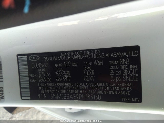 2023 Hyundai Tucson, VIN: 5NMJB3AE9PH183130