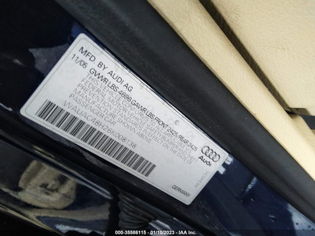 Audi A4 1.8T 2006 WAUAC48H26K008138 Image 10