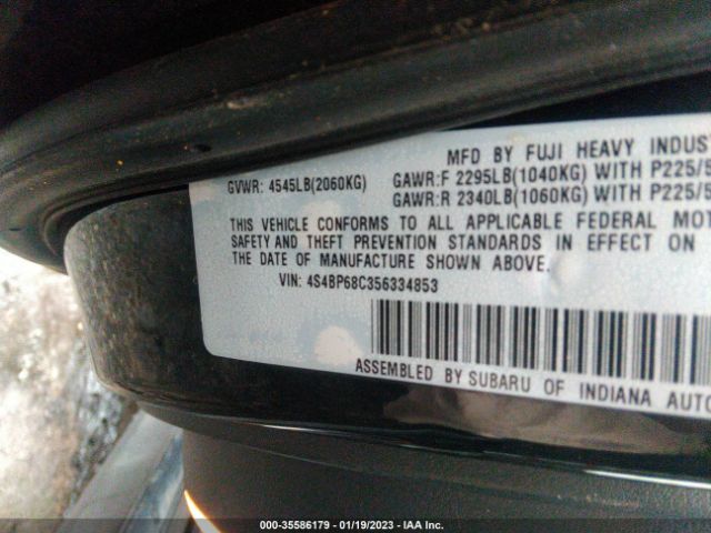 4S4BP68C356334853 Subaru Legacy Wagon (natl) Outback Xt