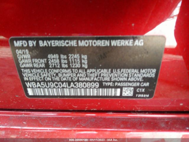 WBA5U9C04LA380899 BMW 3 Series M340i Xdrive
