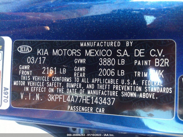 2017 Kia Forte, VIN: 3KPFL4A77HE143437
