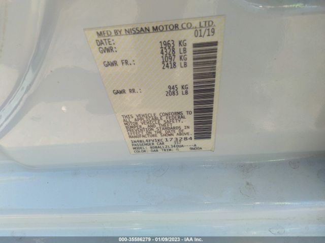 1N4BL4FV1KC173284 Nissan Altima 2.5 Platinum