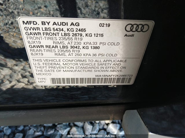 WA1BNAFY2K2065723 Audi Q5 Premium Plus
