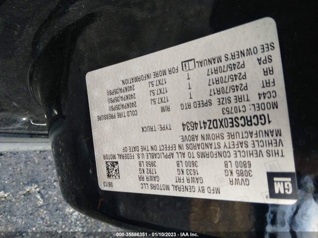 2013 CHEVROLET SILVERADO 1500 LT VIN: 1GCRCSE0XDZ414634