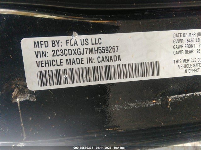 2021 Dodge Charger, VIN: 2C3CDXGJ7MH559267