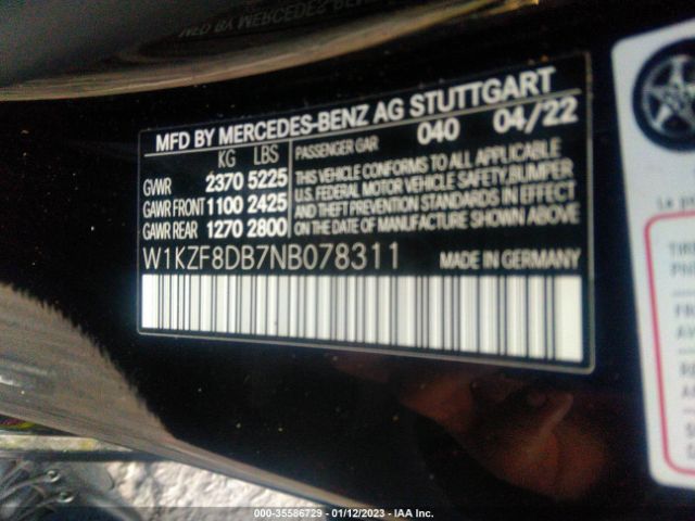 W1KZF8DB7NB078311 Mercedes-Benz E-class E 350