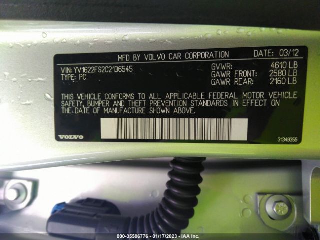 YV1622FS2C2136545 Volvo S60 T5